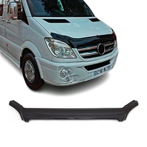 Mercedes Sprinter Hood Deflector - Omac - Acrylic - Black - '06-'13 Mercedes Sprinter Hood Deflector - Omac - Acrylic - Black - '06-'13